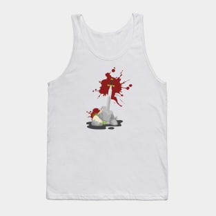 Sword in Stone Red Ink Tank Top